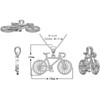 Kleine Schätze Solid Sterling Silver Bicycle Pendant Necklace (Available Chain