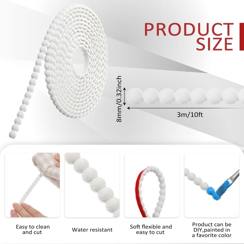 Leinuosen Flexible Molding Trim Peel and Stick for Walls 10ft