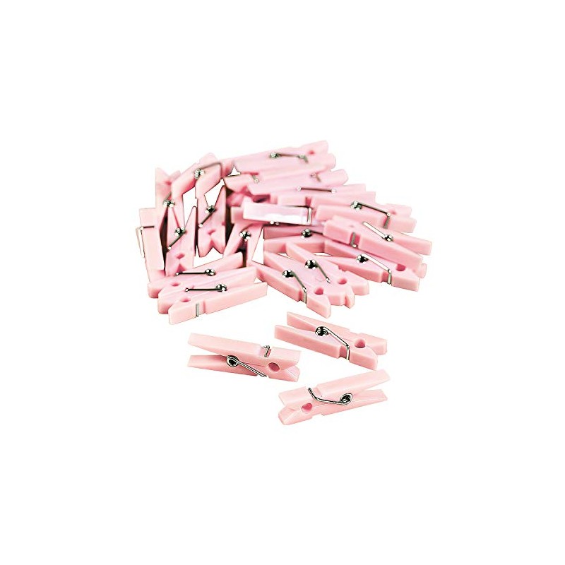 Pastel Pink Mini Clothespin Party Favors (48 pieces)
