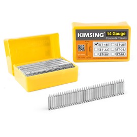 KIMSING 14 Gauge 3/4-Inch (18mm) Concrete Nails 800PCS/Box T Nails for Truss Building, Construction Framing and Concrete Nailing