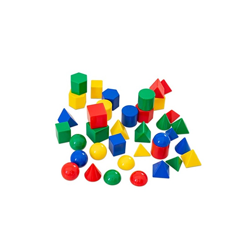 Vinco Vinco87269 40 Pieces Handy Geometric Solid, Multi-Color