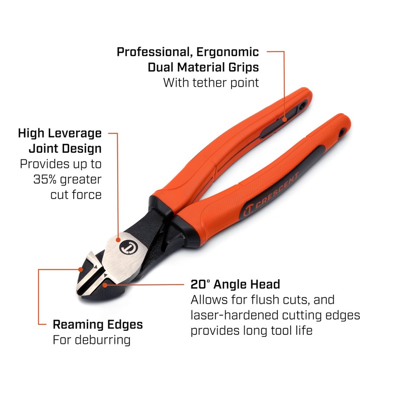 Crescent - Z2 8" Diagonal Cutting Plier Cush Grip (Z5428CG-06)
