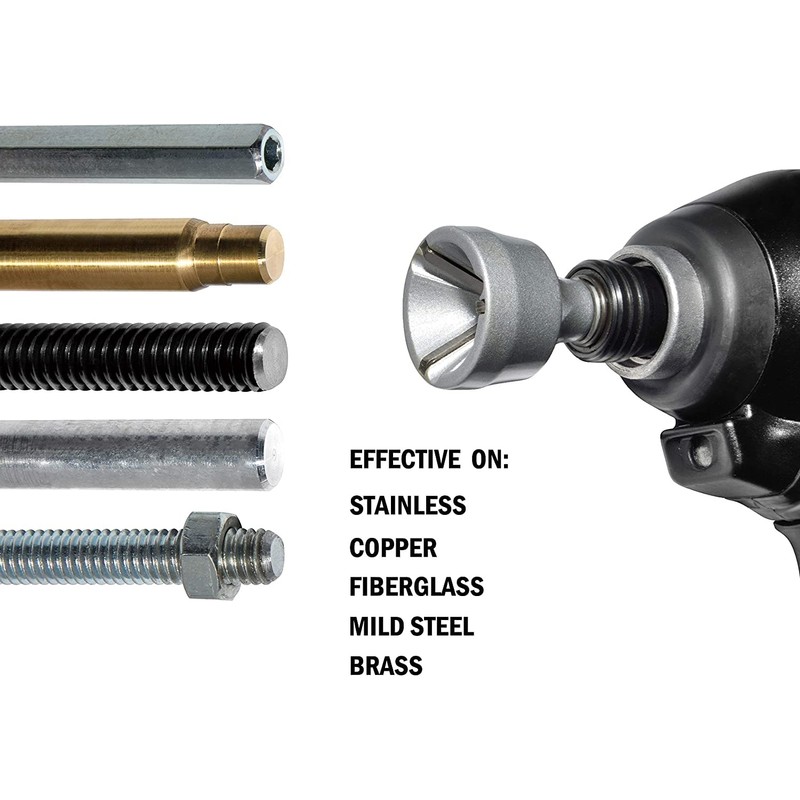 Deburring External Chamfer Tool, with HSS Blade, Deburring Drill Bit,