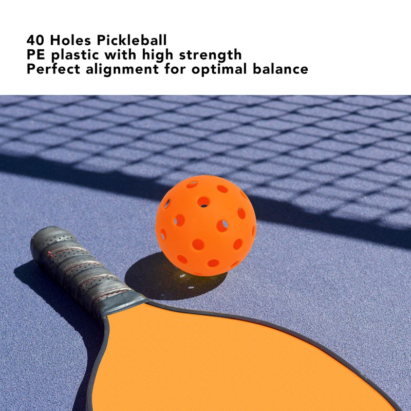 12PCS 74mm 40 Holes Pickleballs PE Plastic High Elasticity Pickleball
