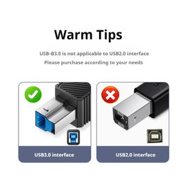 WITRN USB C to B Adapter, USB 3.0 Type-C to USB B Square Connector for Printer, Hard Drive Enclosure, Copier, Scanner, Data Transfer