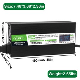 67.2V 12A Li-ion Battery Charger with Charging Display Smart Charger for 16S 60V Li-ion Battery DC Output XT60 Male Connector