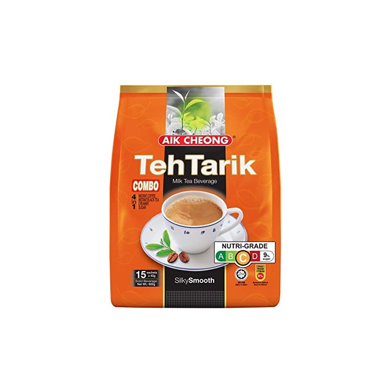 Aik Cheong TehTarik Combo Milk Tea Beverage 4-in-1, 600g