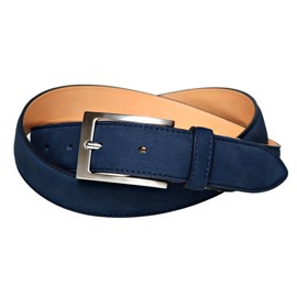 KIETH KE21466-29 Men's Nubuck Belt, Business, Genuine Leather, Navy, Adjustable Size, Made in Japan, navy