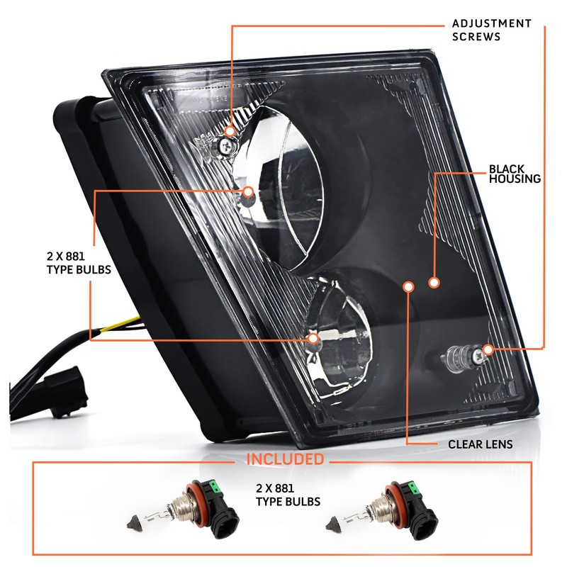 Torque Passenger Right Side Fog Light Lamp Replacement for 2003-2017