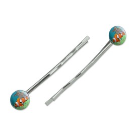 Clown Fish in Ocean Reef Coral Anemone Bobby Pins Barrettes Hair Styling Clips