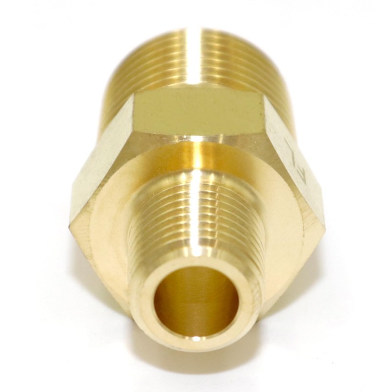 [RoHS] Flowbar Brass Different Diameter Nipple GRN(R)-0804-BS 1" x 1/2