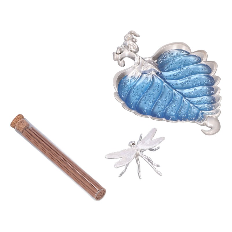 Incense Stick Holder Bodhi Leaf Incense Decorated Plate for Living