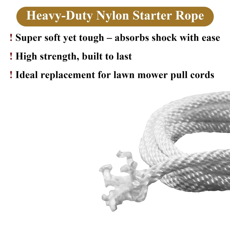 MAEZOE 4pcs Lawn Mower Pull Cord with T-Handle, Universal Pull