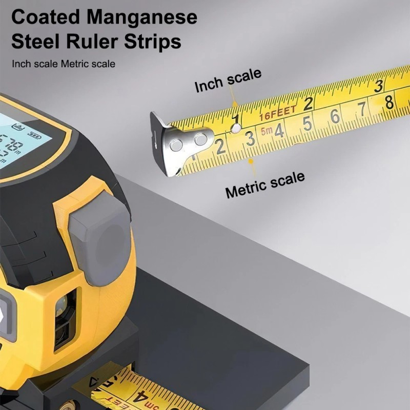 Laser Tape Measure 3 In 1 Digital Tape Measure High
