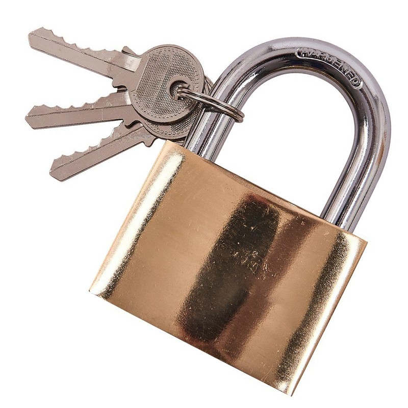 Dapetz ® Brass 60mm Padlock Mini Small Luggage Travel Holiday
