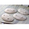 Cerapockke Aka-e Sanyoshi Boiled Fish Look Good Hand-Painted Three-legged Oval