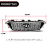 Front Upper Grille, Fit Hyundai Sonata 2015 2016 2017 W/o