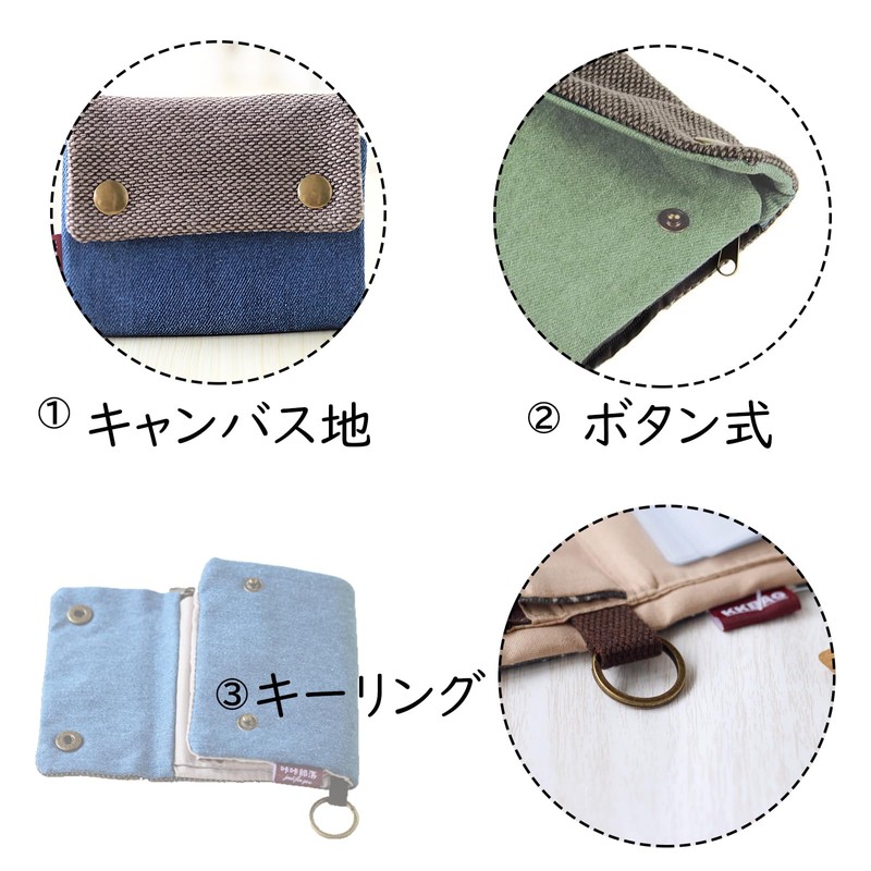 TOEDNNQI Trifold Wallet, Card Case, Women's, No Bills Folding, Light