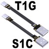 QJJ USB 2.0 Type-A Male to Type-C Male Flat Cable