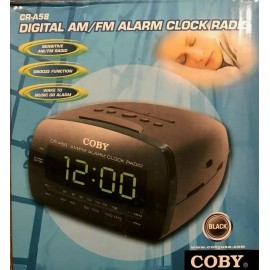 COBY CR-A58 BIG LED Digital AM/FM Alarm Clock Radio-Snooze