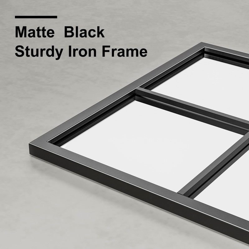 Dewfig Rectangle Wall Mirror, Window Mirror Wall Mounted, 24"x36"in Window