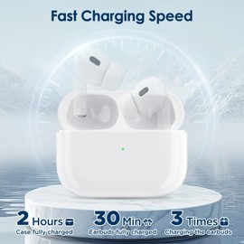 Replacement Charging Case for Air Pods Pro 1st 2nd, Wireless Charge Cases for AirPod Pro 2 Charging Case Support for Bluetooth Sync Button with Hanging Hole, No Earbuds