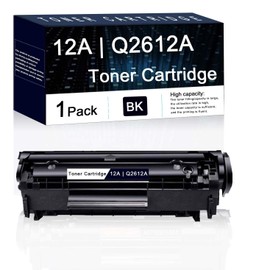 1 Pack Black 12A | Q2612A Compatible Toner Cartridge Replacement for HP Laserjet Pro 1022 1018 Pro 3052 MFP 3055 MFP 3050 MFP 3030 MFP M1319f M1120 MFP M1005 MFP Printers