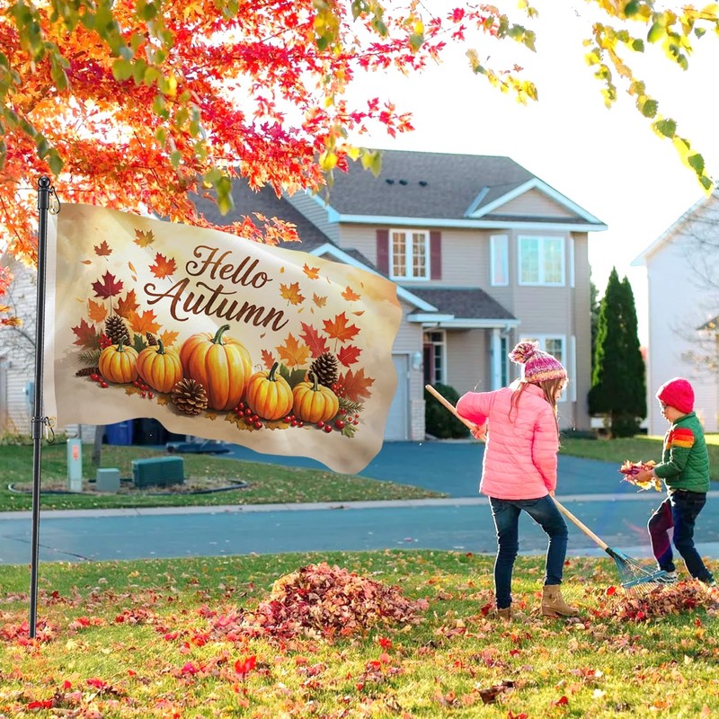 12 Pcs Seasonal Flags 3x5 ft Double-Sided Outdoor Yard Flags