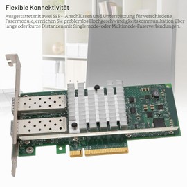 X520 DA2 10Gb SFP+ PCIe Network Card, Converged Dual SFP+ Port PCIe x8 Ethernet LAN Adapter for Server