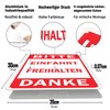 „BITTE EINFAHRT FREIHALTEN DANKE“ 8 x 12 Zoll Rostfreies Aluminium