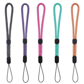 YOUOWO 5 PACK Wrist Lanyards Reflective Hand Srap Adjustable Colorful Hand Strap Small Lanyard,For Flashlight Outdoor Portable Water Cup USB Phone Key ID Card