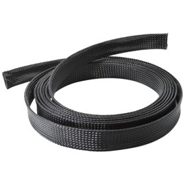 CONECTO CC50323 Universal Polyester Cable Hose – Self Zusammenziehend 1.80 m Black