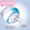 Chicco biberón Natural Feeling 250 ml azul para bebés, 1