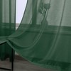 DONREN Dark Emerald Green Sheer Curtains 63 Inch Length for
