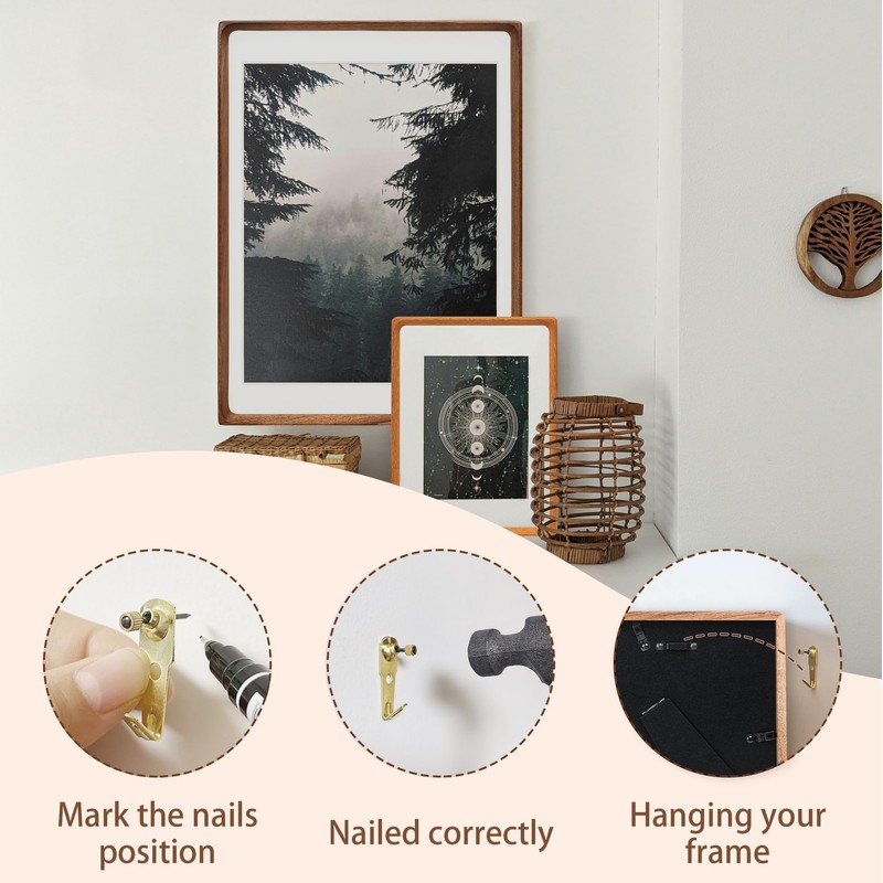 Gdfmsc Square 4x4 Picture Frame with Mat for 3x3, USA-Sourced