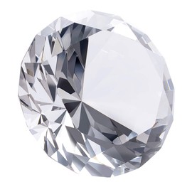 多色透明 水晶 ダイヤモンド 100mm ペーパーウェイト ガラス 文鎮 装飾品 誕生日 母の日 結婚記念日 プレゼント 妻 (水色) 【ギフトボックス】 (透明)