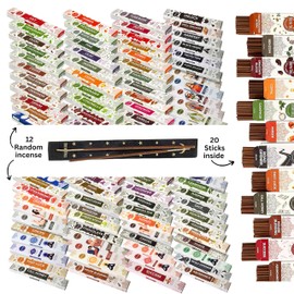 Trumiri Incense Sticks - Insence-Sticks - 12 Random Scents Variety Pack of Insense Inciensos - 20 Inscents-Sticks per Scent - Total 240 Incents + Holder Burner