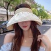Sun Visor Hats for Women Wide Brim Straw Ponytail Summer