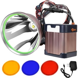 PINSAI Coon Hunting Lights High Power LED Headlamp Super Bright High Lumens 22000mAh Rechargeable Headlight Waterproof Head Spotlight Torch for Fishing Camping