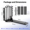 BTBcoin Vertical GPU Mount with PCIE 4.0 Riser Cable 200mm,