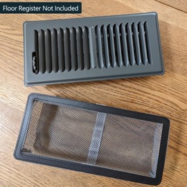 4 Pack Floor Register Cover Trap, HG Power 4 x 10 Inch Floor Vent Screen Net, Nylon Fabric Mesh Air Vent Filter for Home Floor, Catches Coins, Toys, Snacks, Pet Hair, Pet Food