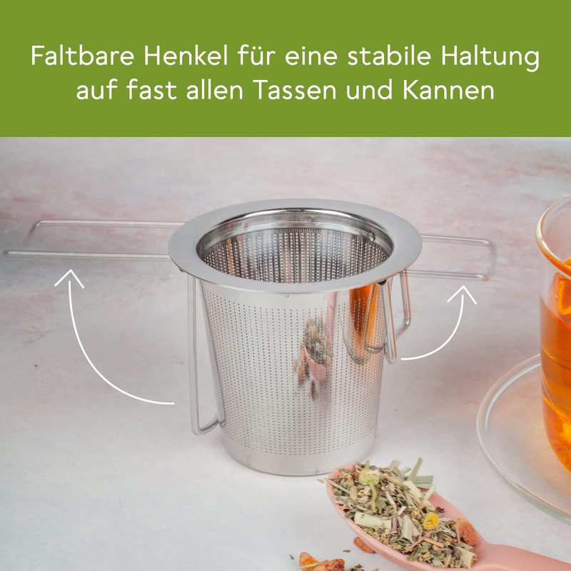 BitterLiebe® Tea Strainer for Loose Tea with Stainless Steel Drip