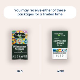 Truly Free Natural Dishwasher Cleaner - Dish Washer Machine Descaler, Fights Grease & Limescale, Hard Water Stain Remover, Smell Eliminator for Clean Dishwashers - Lemon Fresh Scent, 4 oz (Pack of 1)