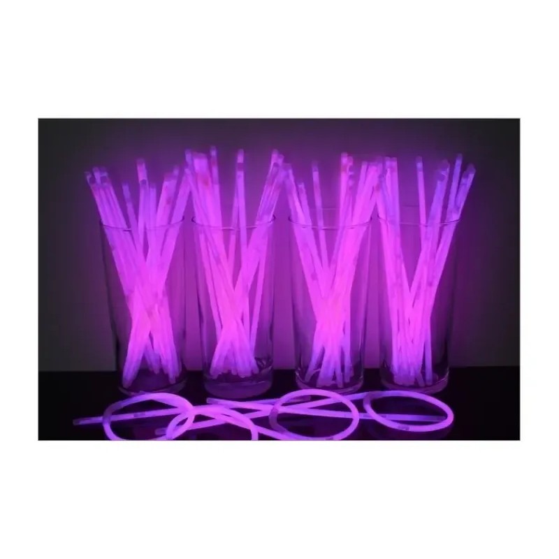 100 Pulseras Premium Glow Cyalume Neon 12 Hrs Color Rosa