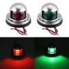 1 Pair of Stainless Steel Red & Green LED Navigation