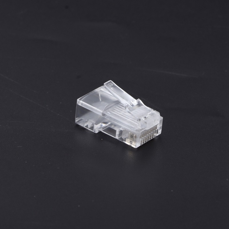 100Pcs Network Crystal Heads Gold Plated Strong Toughness Cable Connectors
