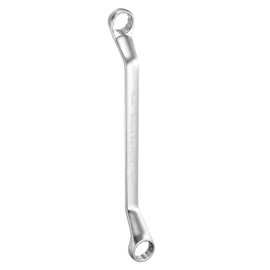 sourcing map Offset Extra Long Box End Wrench 18 x 19 mm Metric 12 Point 75 Degree Offset Double End Box Ratcheting Wrench Carbon Steel Polished Long Spanner Tools