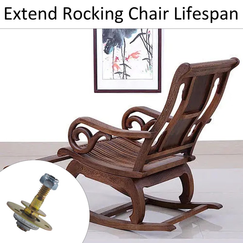 AUXBC 8PCS Rocking Chair Bearing Connecting Pieces, M8x55mm Screws and