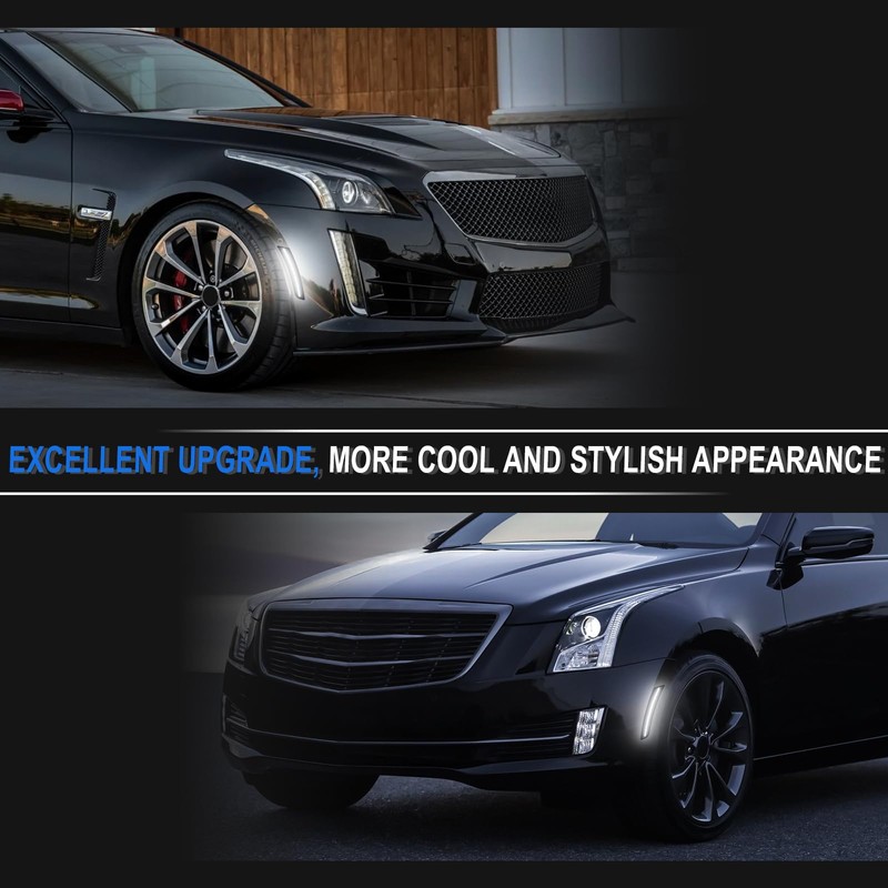 SHINEFIT LED Side Marker Light Replacement for 2015-2019 ATS /
