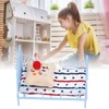 1:12 Miniature Bed Metal Structure Cute Pattern Sponge Cloth Mattress